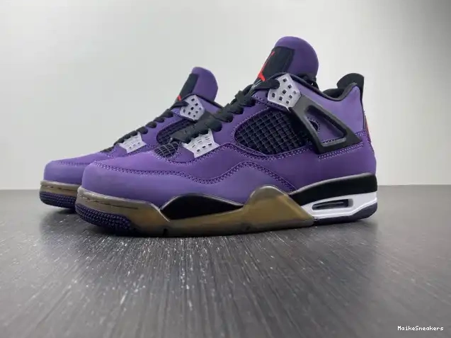 MaikeSneakers Scott Purple Retro Jordan (Friends Family) 4 766296 and Travis LN4 0622